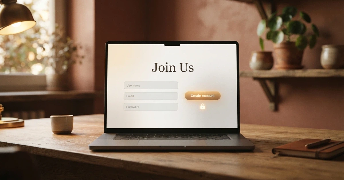 La homepage di un casinò online con il modulo di registrazione in primo piano e l'icona di un lucchetto accanto alla scritta «Registrati»