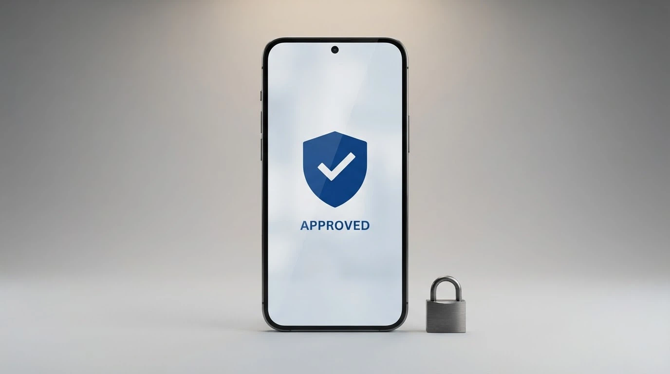 logo ADM e simboli di concessione statale su schermo smartphone con interfaccia app casinò