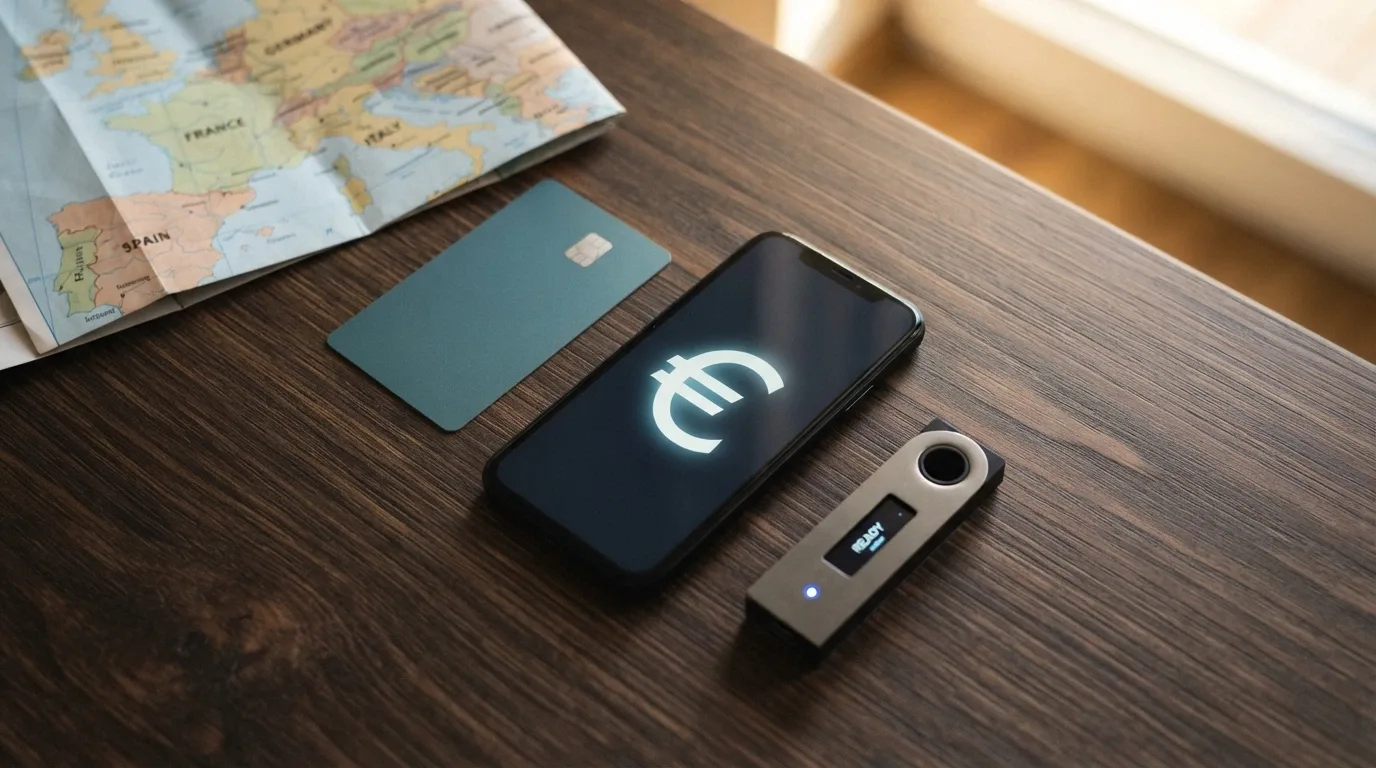 Una composizione di icone di metodi di pagamento — PayPal, VISA, Bitcoin — disposte sopra una mappa stilizzata che suggerisce la natura transfrontaliera delle transazioni