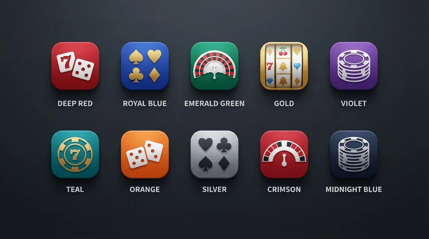 Griglia di icone delle app dei dieci casinò ADM recensiti, affiancate su sfondo scuro