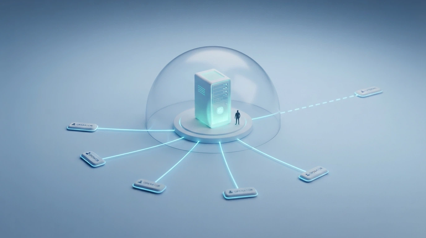 Un'illustrazione schematica del funzionamento del RUA: un database centrale che si dirama verso i concessionari ADM, con un'icona che rappresenta il giocatore protetto al centro